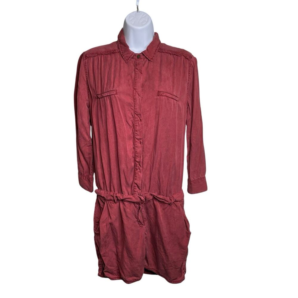 Revolve Etienne Marcel Women's Utility Shirt Mini Dress Size S‎ Military Vibes